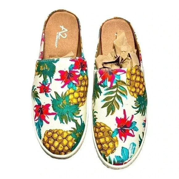 A2 by Aerosoles Women’s Flat Mules Natural Multi Colored Size 7 Brand New No Box - Picture 9 of 10